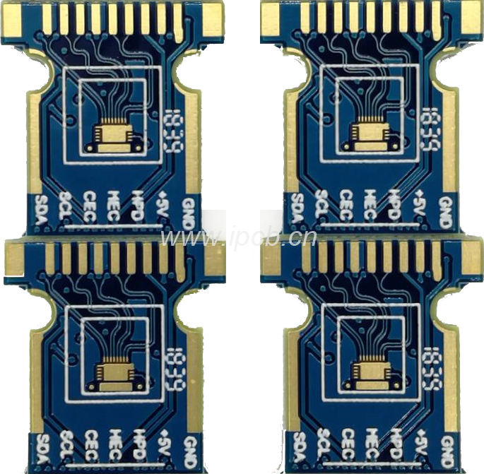 4層藍(lán)油鍍金板