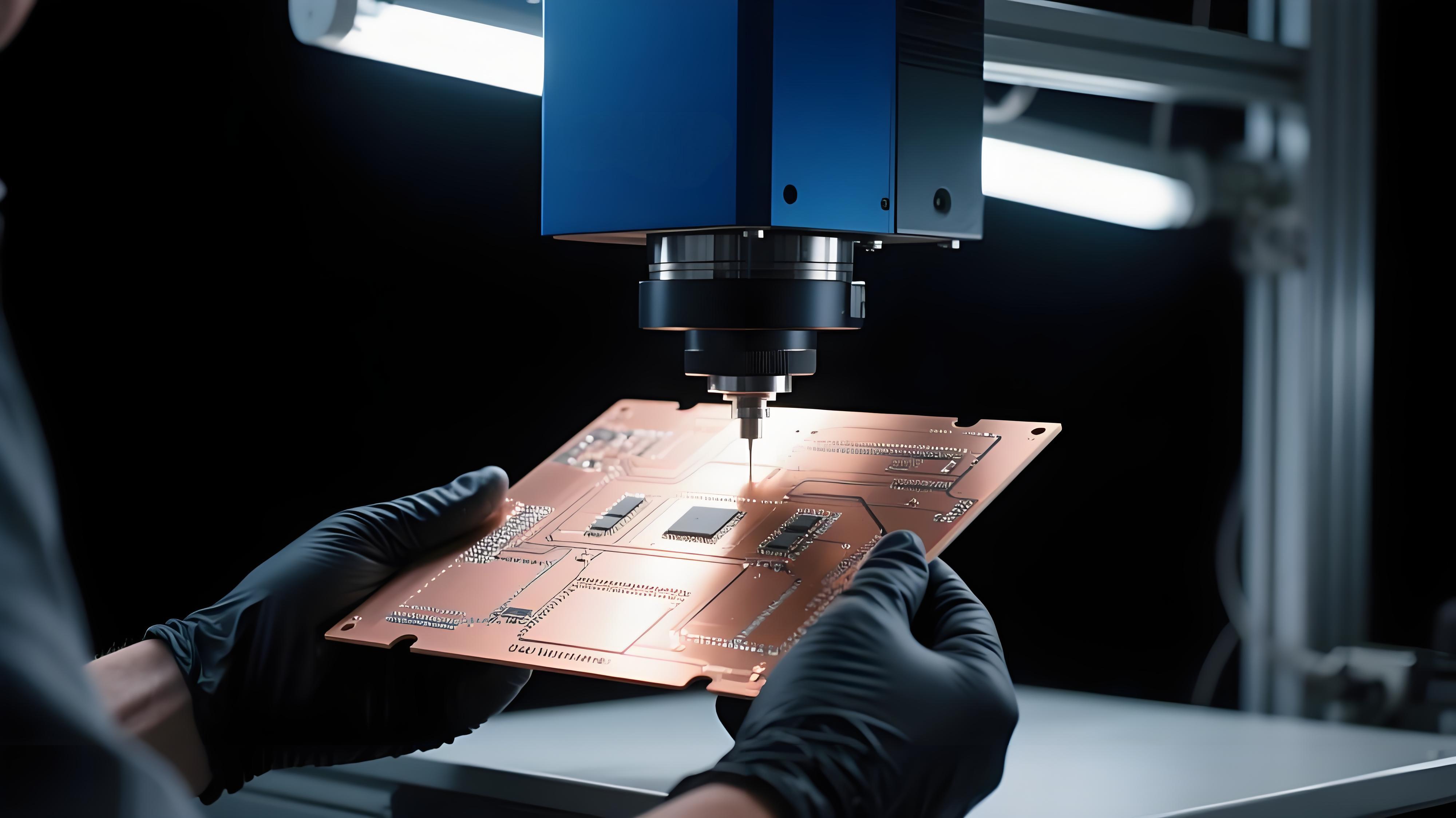 OSP工藝質(zhì)量控制環(huán)節(jié)，技術(shù)人員使用X射線熒光光譜儀檢測(cè)PCB板膜厚