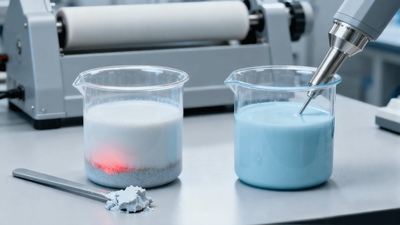 石墨烯分散均勻性對(duì)比場(chǎng)景，＜2μm均勻分散vs＞3μm團(tuán)聚影響基板熱導(dǎo)率