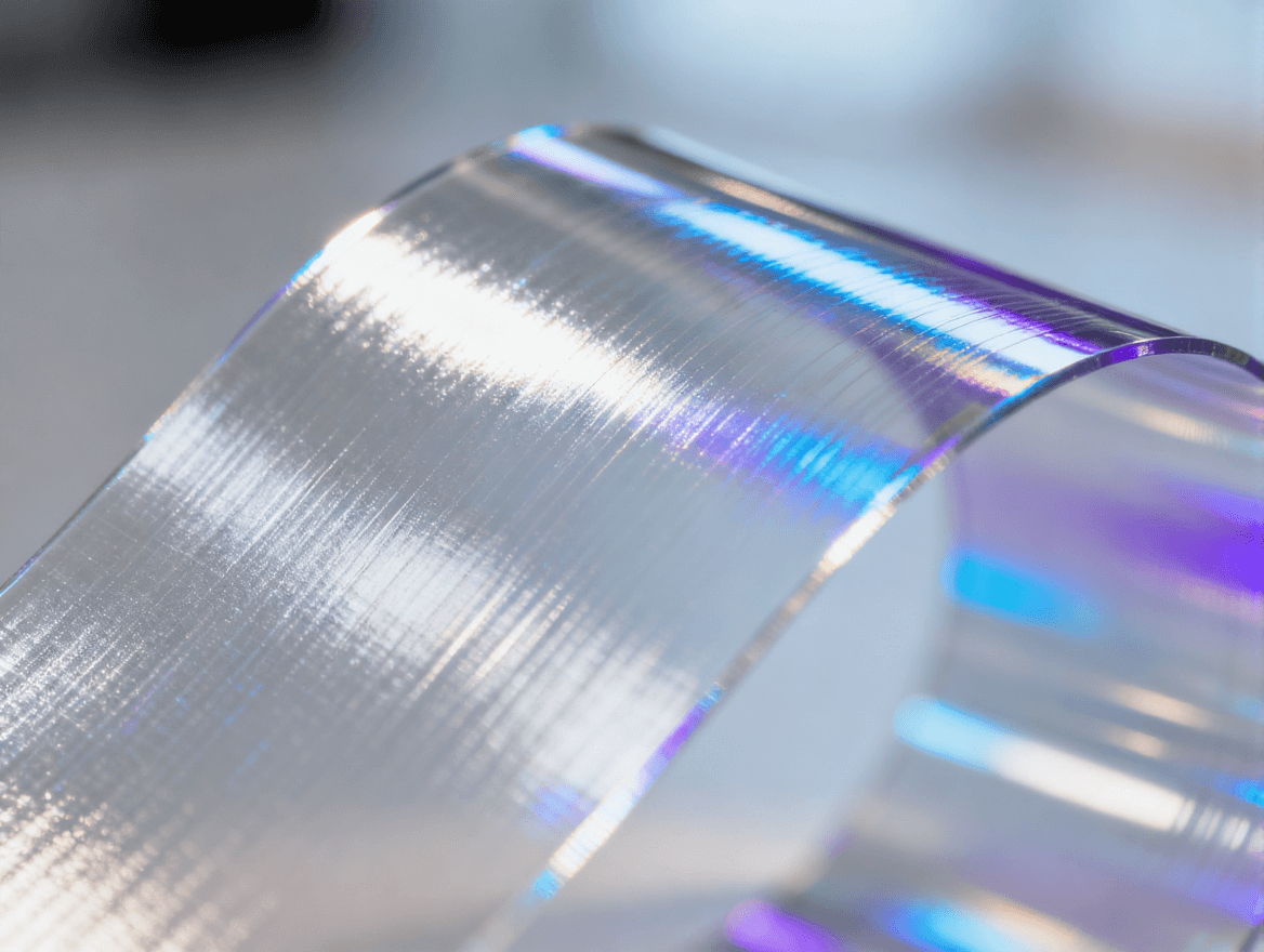 透明導(dǎo)電材料如氧化銦錫在柔性電路板中的特寫展示